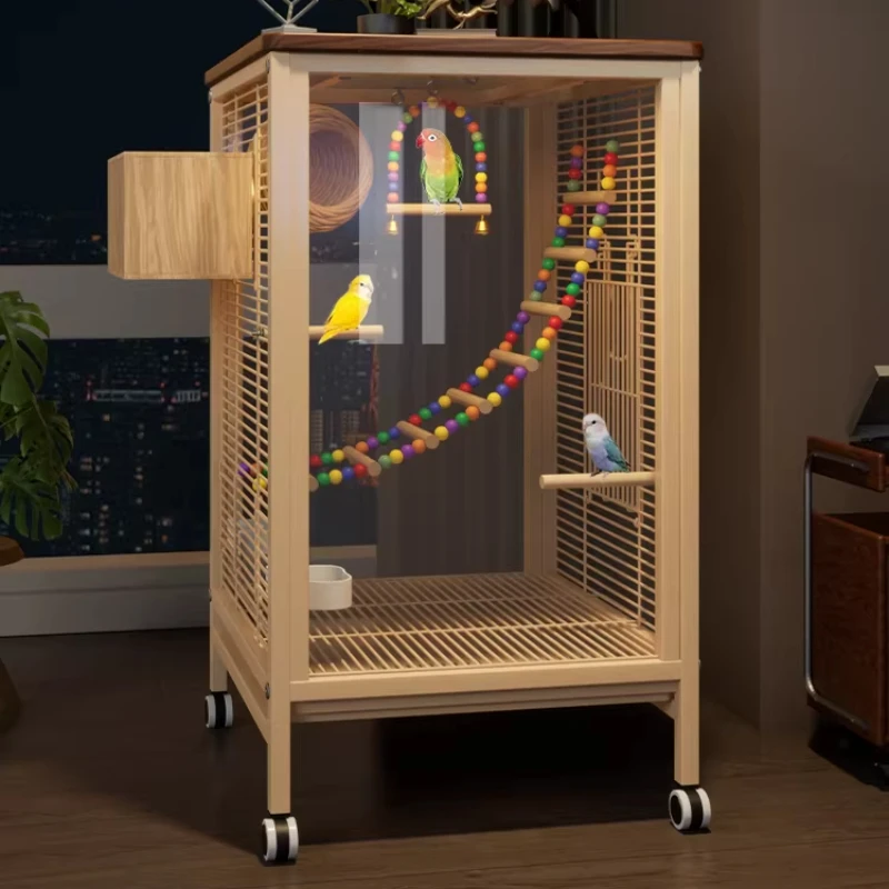 

Acrylic Bird Cages Plastic Goldfinch Inseparable Parrot Canaries Bird Cages Birds House Cockatiel Bird Supplies