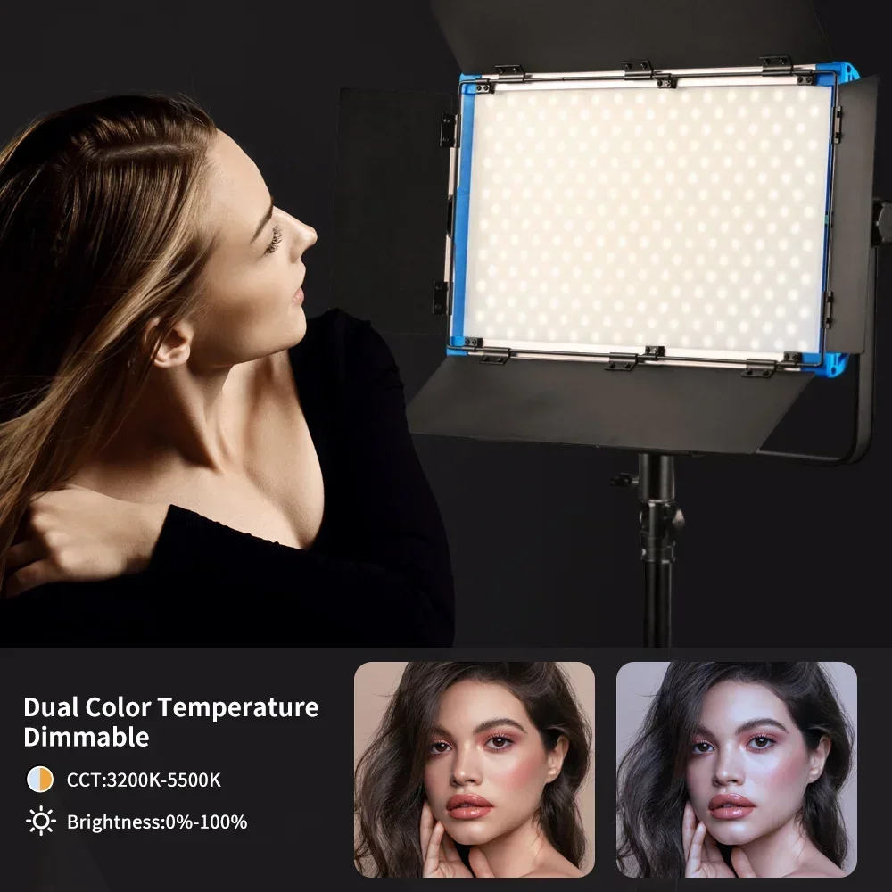 NEU Fabrikverkauf 100 W LED-Licht Studio Video Fotografie Beleuchtungsset Ausrüstung Fotolicht A-2200IIQ Inhaltscreator Studio