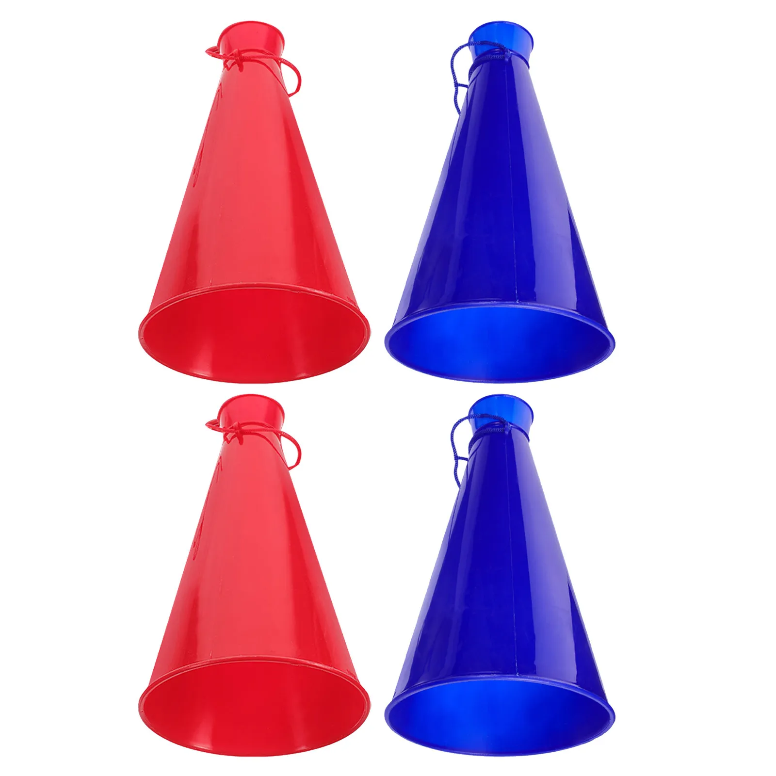4pcs Cheer Megaphones – Lightweight Plastic Trumpets for Sports, Stadium, Party & Outdoor Events