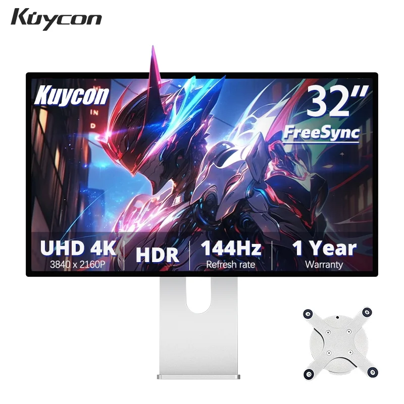32 Inch 144Hz Gaming Monitor Kuycon P32K IPS HDR Desktop Display 99%sRGB 1000:1 Contrast Rate 500 Nits PC Screen VESA Type-C
