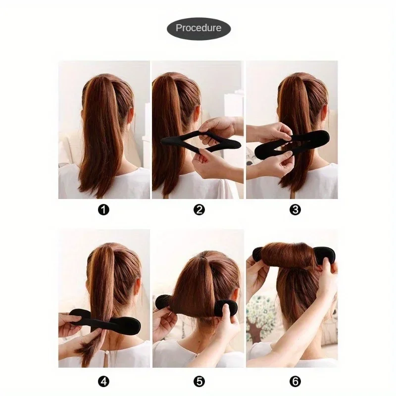 2 pcs Retro Magic Sponge Bun Maker - Easy Foam Donut Curling Tool for Fashion Buns