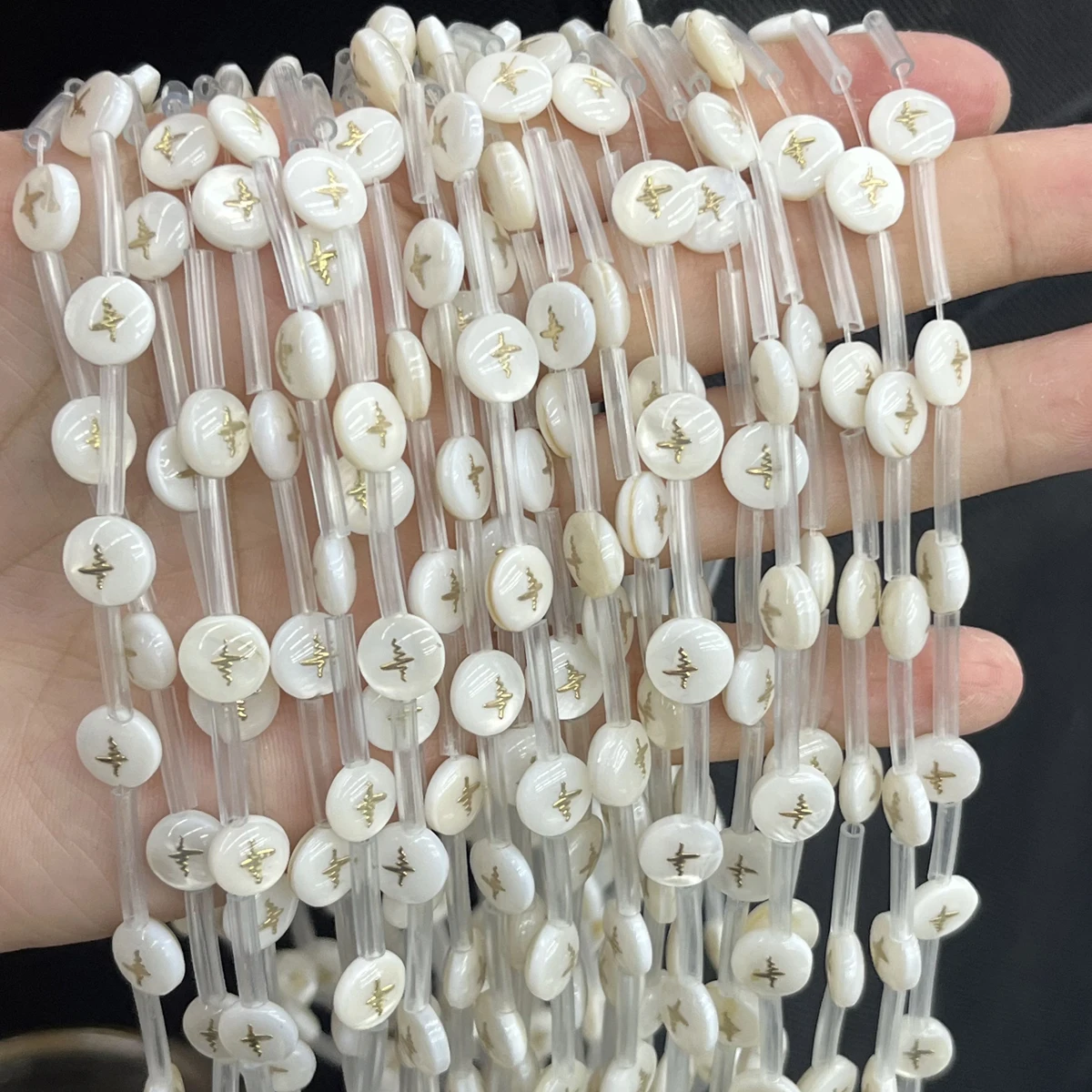 

Natural Seawater Shell Beads Letter Isolation Beads For Jewelry Making DIY Bracelet Earrings Necklace Accessory