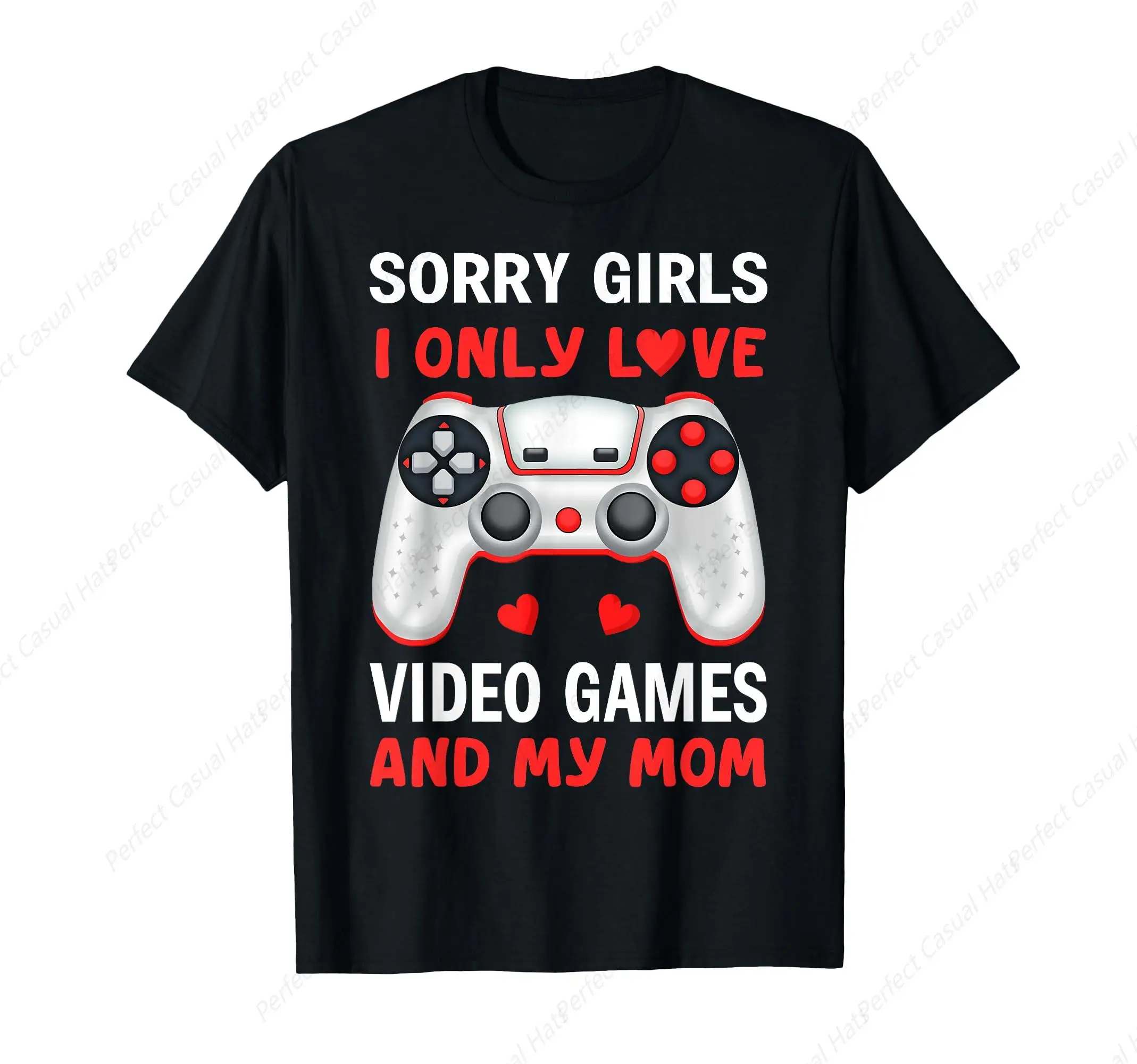 

Funny Valentines Day Design For Video Games Funny Gamer Men T-Shirt Cotton O-Neck Tee