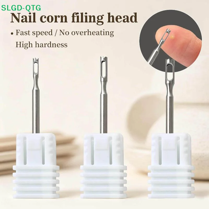 NEW Stainless Steel Pedicure Drill Bit Clavus Corn Remover  Cuticle Cutter For Pedicure Drill Rotary Burr Bit Foot Care Tools