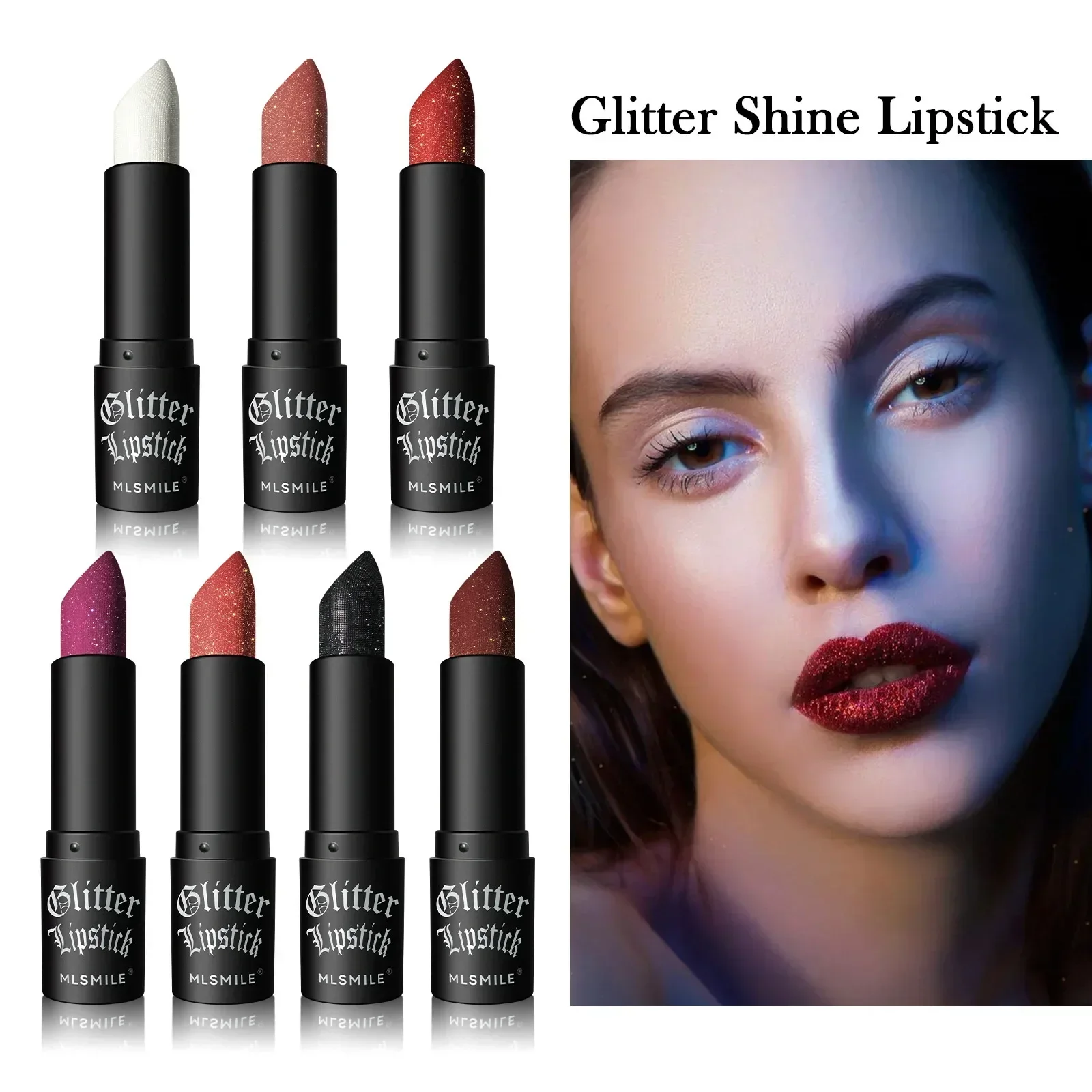 Diamond Lipstick Matte Glitter Lip Tint Balm Waterproof Long Lasting Pearl Shine Lip Gloss White Shimmer Sexy Lip Makeup