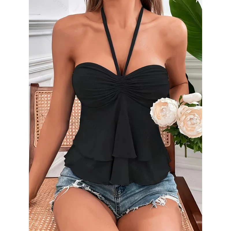 

[Stylish Top] Trendy Women's Fashion Top | Front Tie and Drawstring