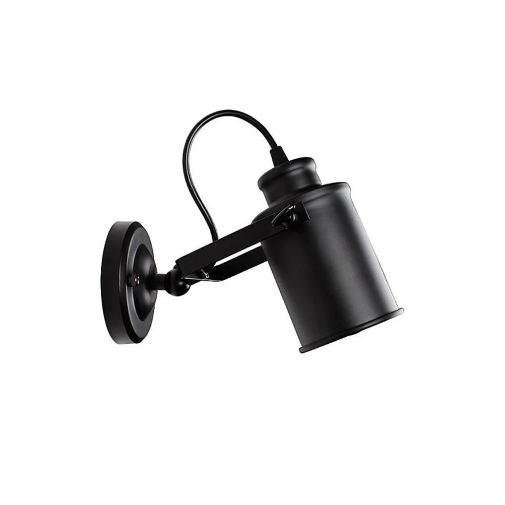 

Industrial Wall Lamp Retro Wrought Iron Adjustable Spot Light Black Vintage Wall Light for Bedroom Living Room Loft Bar LED E27