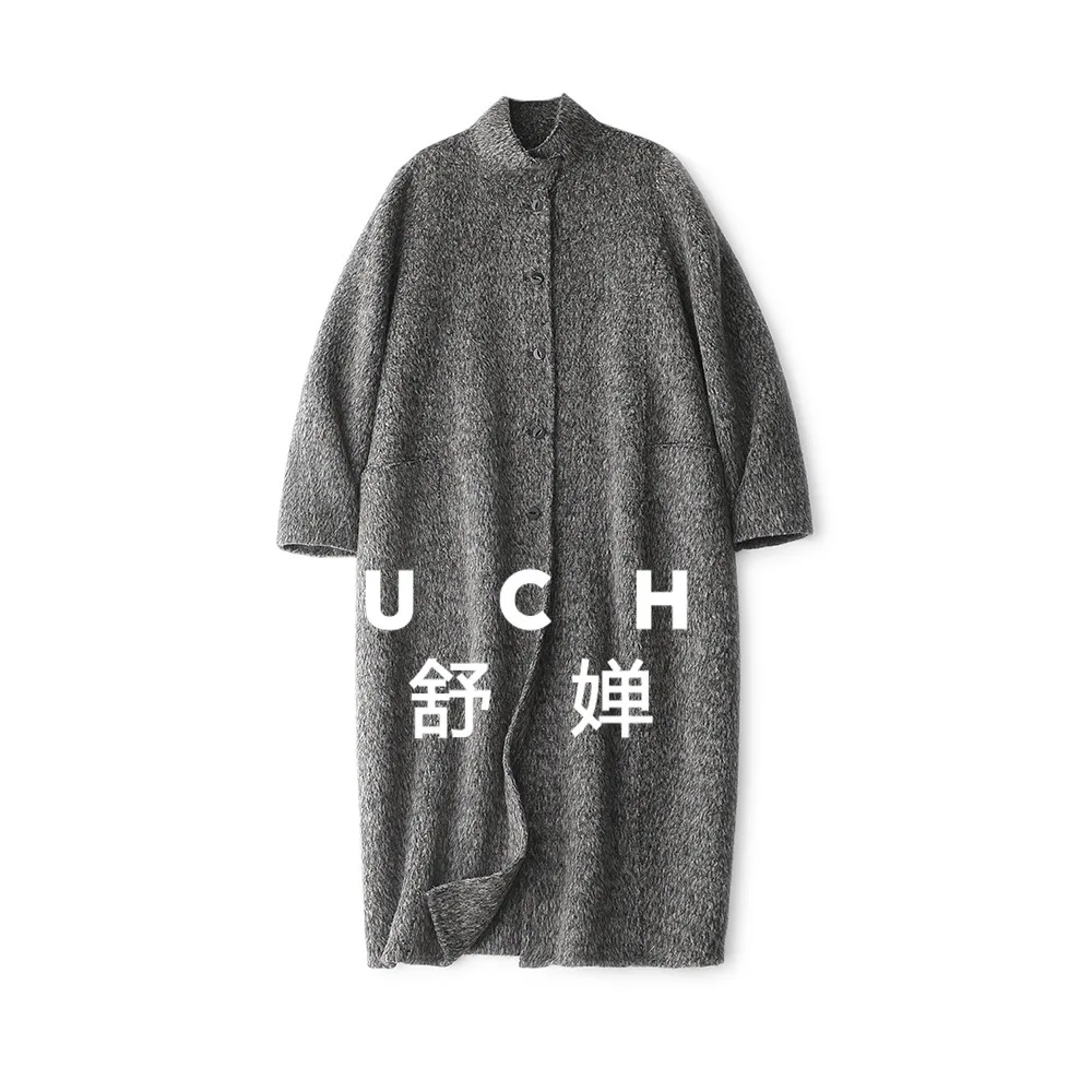 

Воротник-стойка Fengshen, среднее и длинное двустороннее минималистское пальто, длинная зимняя куртка для женщин