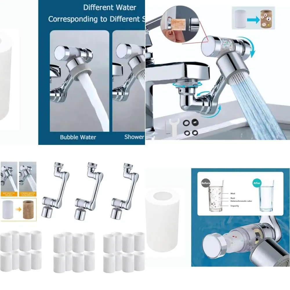 

Copper Water Filter Faucet Extender with 1080° Rotation, 24 Filters, 2 Modes, and 360° Swivel for Kitchen and Bathroom Sinks