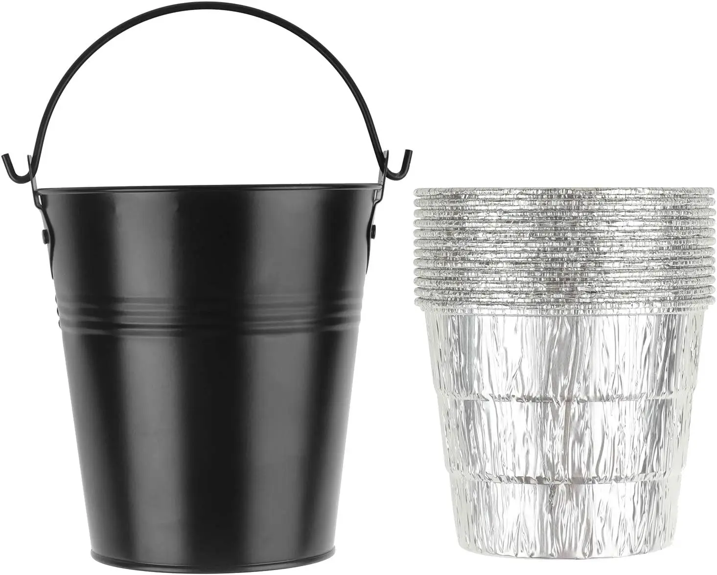 

Универсальный контейнер для жира с 12 вкладышами для гриля-коптильни, легкая очистка, черный