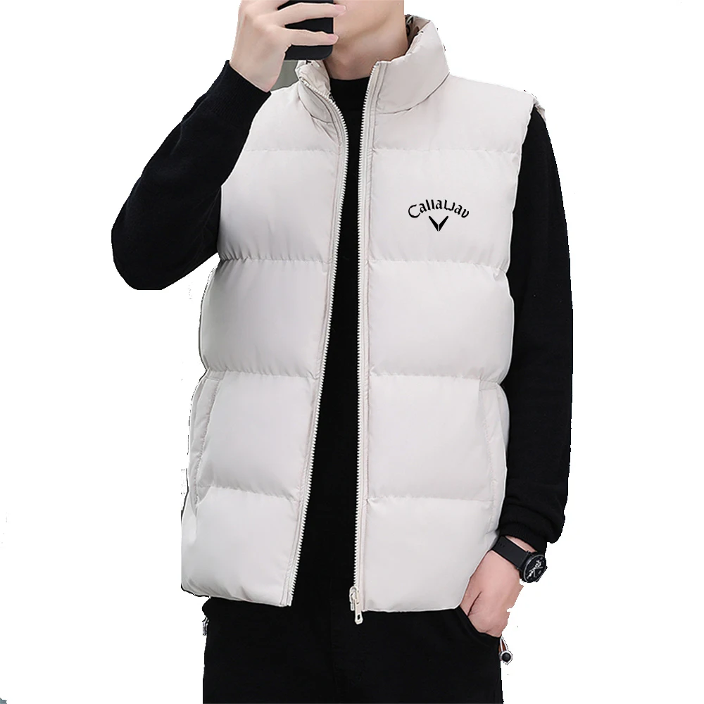 Autumn and winter best-selling men\'s double-sided can wear men\'s jacket windproof warm down vest jacket warm sleeveless jacket w