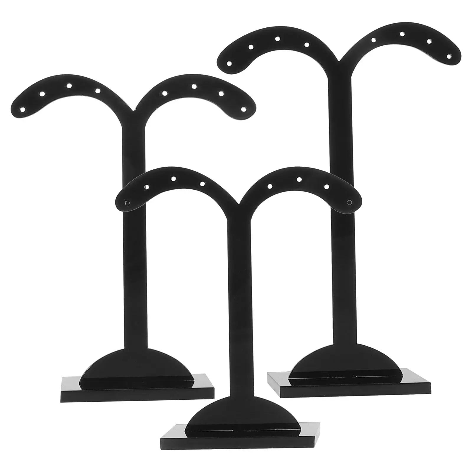 Acrylic Earring Display Holder Stand – 3pcs Jewelry Organizer with Stable Base for Retail and Personal Use