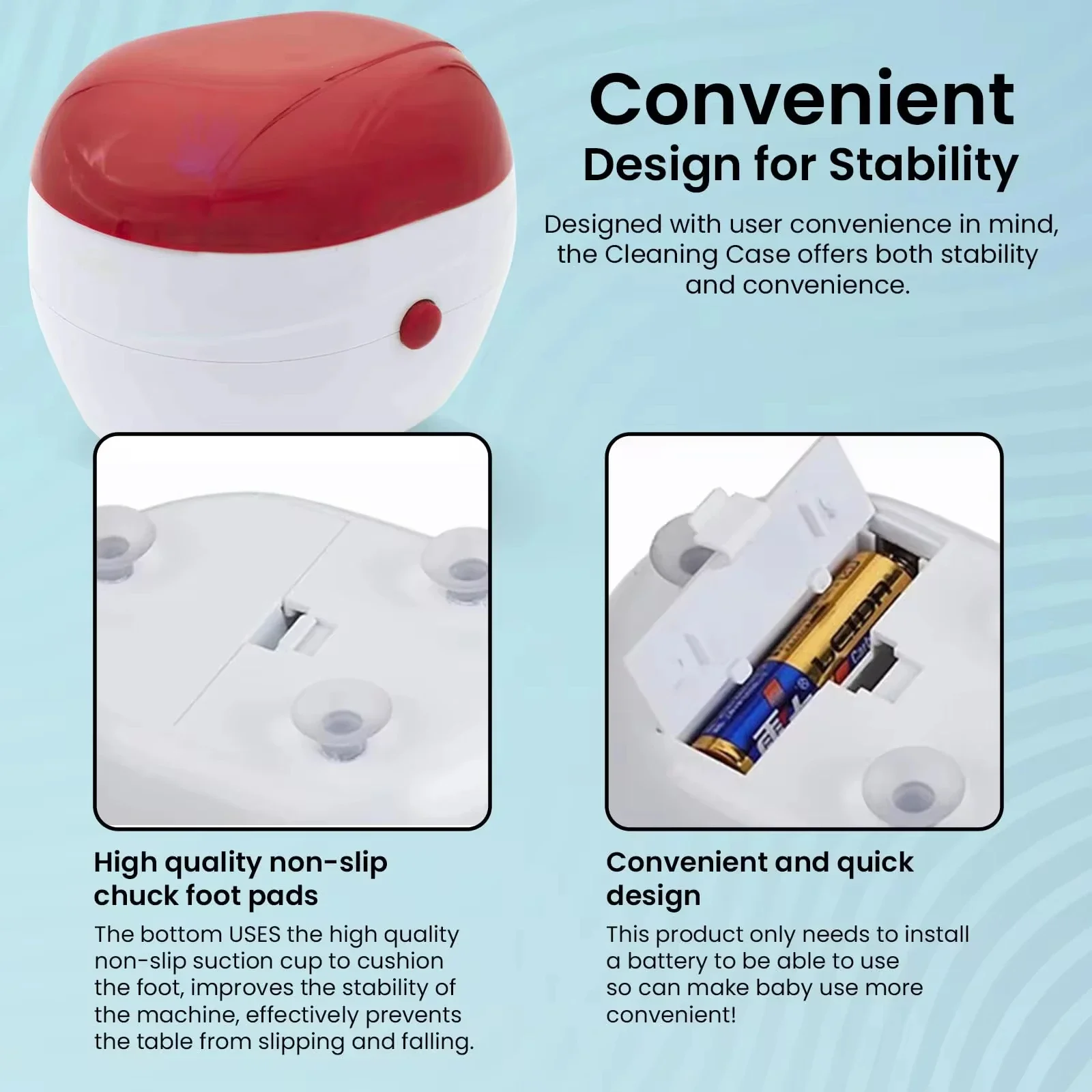 Automatic Denture Cleaning Case, Portable Retainer Cleaner Case, Denture Case with Filter, Effortlessly Clean