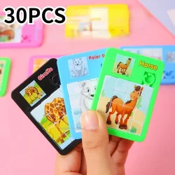 30/12/6PC Cartoon Jigsaw Animal Puzzles Early Educational Developing Toy for Kids Birthday Party Favors Pinata Filler Rewards