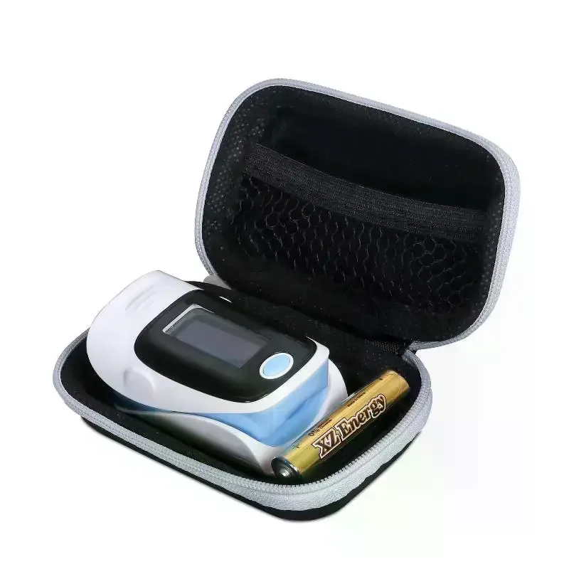 Hard EVA Pulse Oximeter Storage Bag Carrying Case Zipper Fingertip Pulse Oximeter Bag Protective Box Strong Space