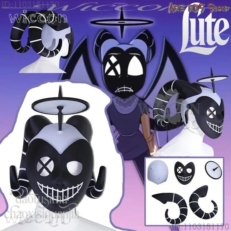 

Halloween Xmas disfraz Christmas Anime Hotel Hasbin Cosplay Lute 3D Polylactic Acid Mask Props Accessories Horror Demon Headwear