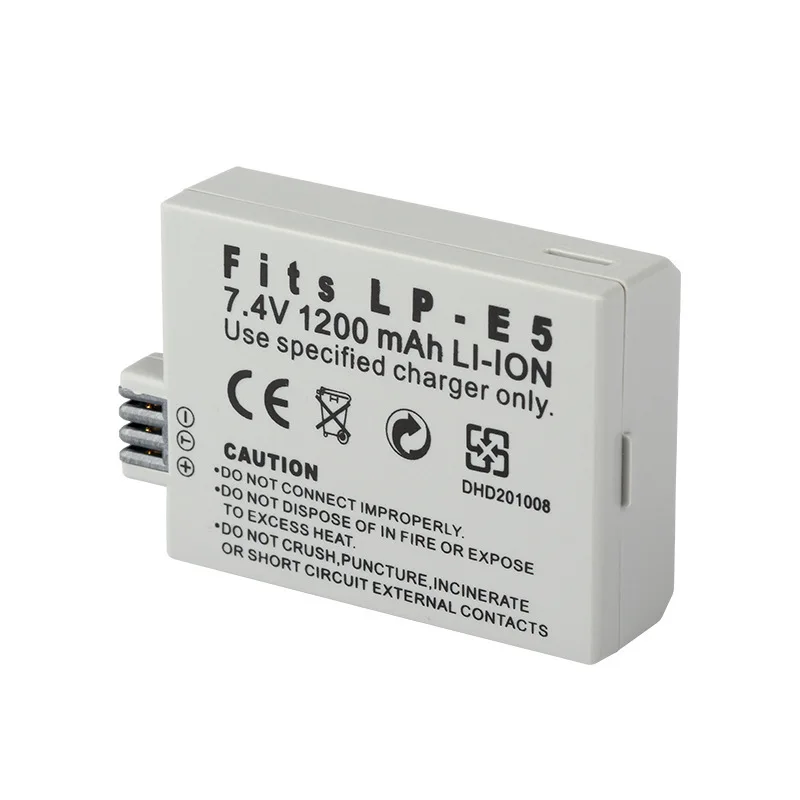 2PCS1200mAh LP-E5 بطارية لكانون EOS 500D 450D 400D قدرة عالية ليثيوم أيون استبدال حزمة الطاقة مع حماية الزائد