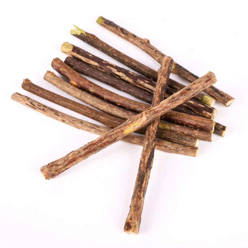 Pure Natural Wood Polygonum Sticks Pet Cat Molar Toothpaste Apple Tree Stick Pet Cat Chew Cleaning Teeth Branch Perches Bite Toy