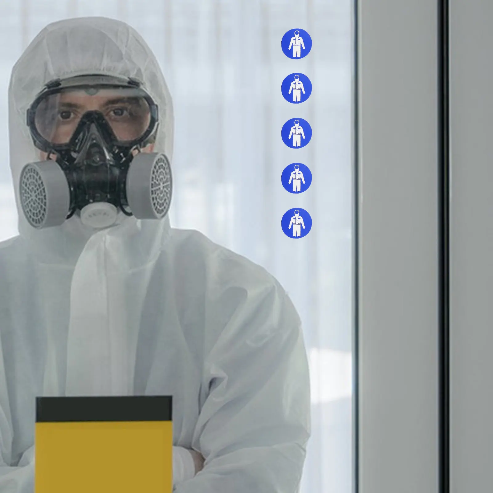 

10 шт. защитных наклеек-этикеток: промышленные предупреждающие знаки безопасности для заводских цехов, самоклеящиеся предупреждающие наклейки для обеспечения безопасности