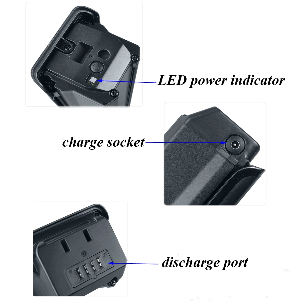 Vecocraft E-Trekking Bike Battery 36V 10.4Ah 13Ah E-Mountain Offroad Bike Battery Atlas Aura 28\'\' Hermes E-Bike