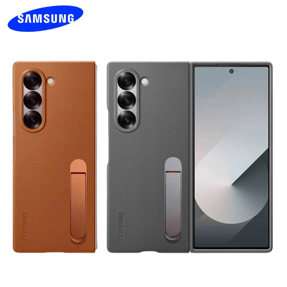 Custodia per telefono Kindsuit in pelle di lusso per Samsung Galaxy Z Fold 7 fold7 5G con supporto Soft Touch Guscio protettivo posteriore completo