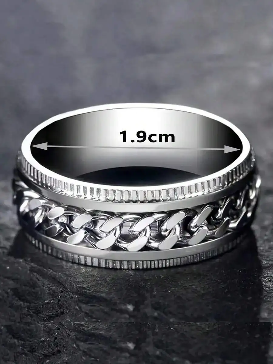 

Набор из 4 черных мужских колец из нержавеющей стали с текстурированной и матовой отделкой для повседневного ношения