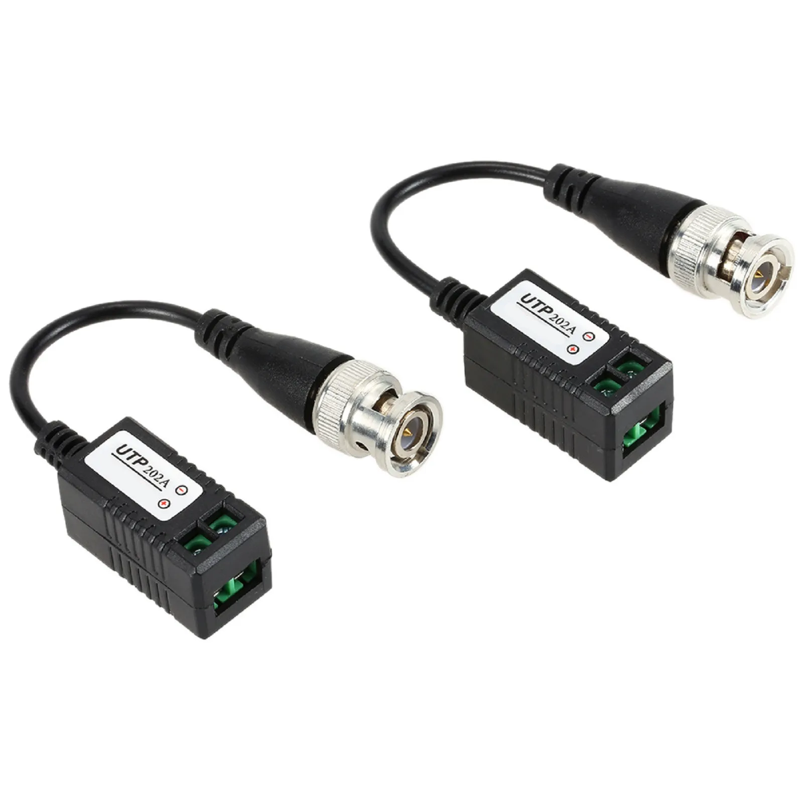 1 Pair UTP 202A Passive Transceiver Video Balun Connector UTP BNC Cat5 For CCTV Camera For 2MP 3MP 4MP 5MP For HD IP Camera