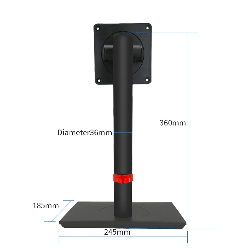 Silver Aluminum Alloy Swivel Pivot  Riser 90 Degree Tilt Standing Desk Mount