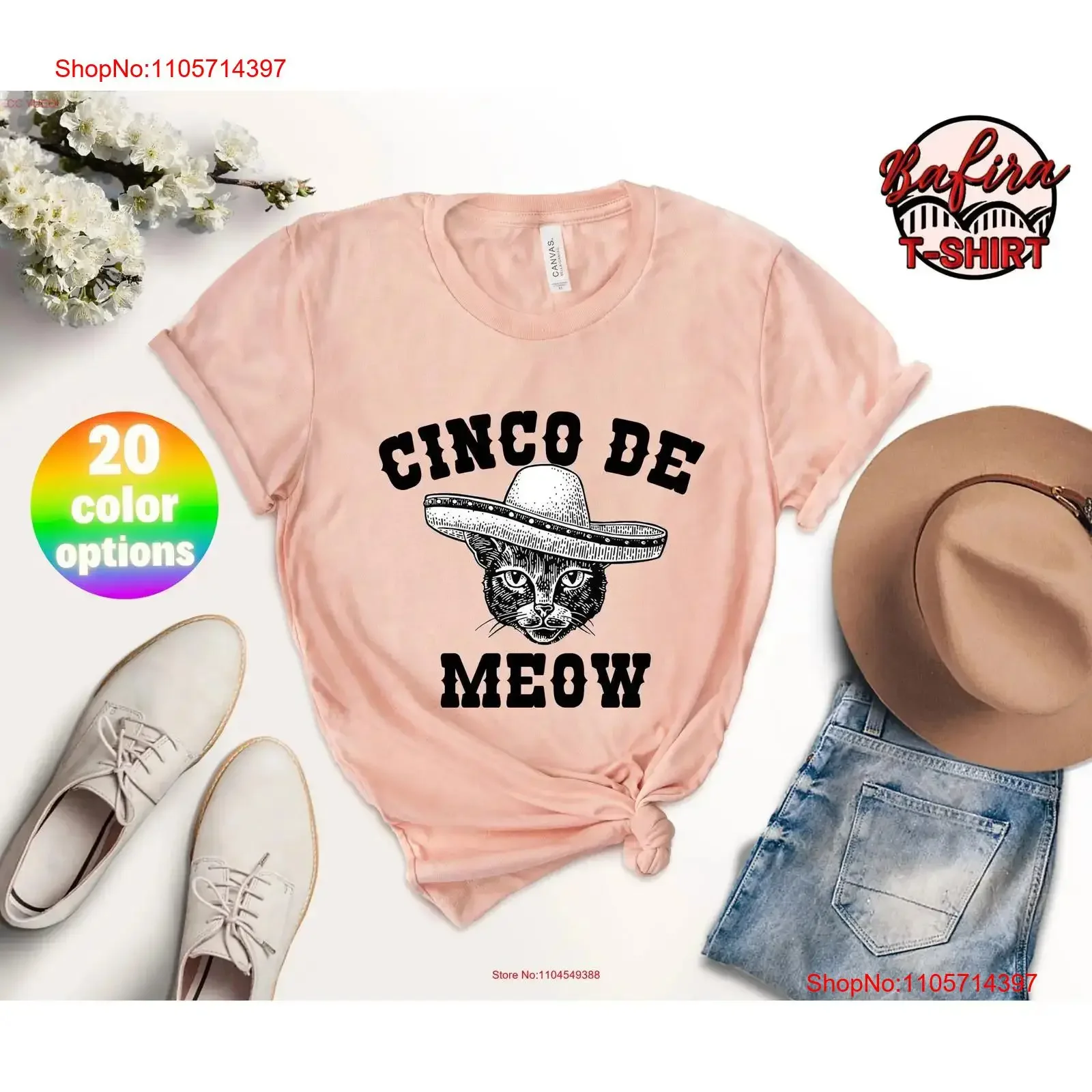 Cinco De Meow Cat Mayo T Shirt Cute Funny Drinking Party Celebration shirts vintage Washed Slightly fashion designer clothes