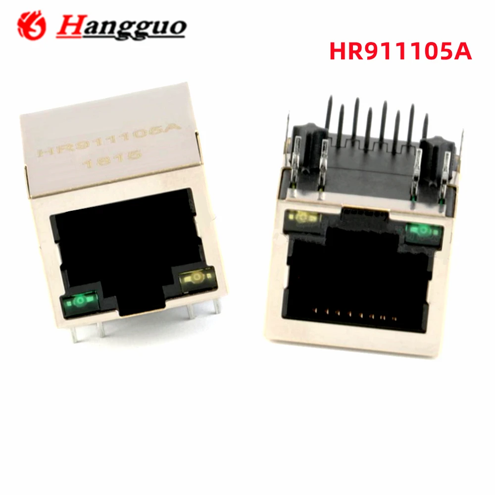 5PCS/Lot Original HR911105A RJ45 Socket with LED light For network isolation transformer filter