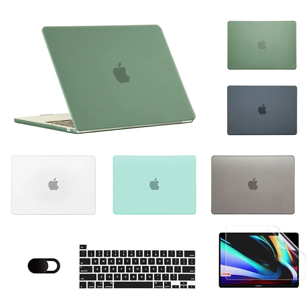 New Laptop Case for MacBook Pro 14 Case for 2023 MacBook M5 M4 M3 M2 M1 Pro 16 Mac Air 13 13.6 15 Laptop Shell Cover Accessories