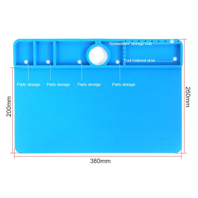 RELIFE RL-004I microscopio B3 almohadilla de reparación aislamiento almohadilla de silicona de alta temperatura almohadilla de mesa de soldadura para Estación de soldadura BGA