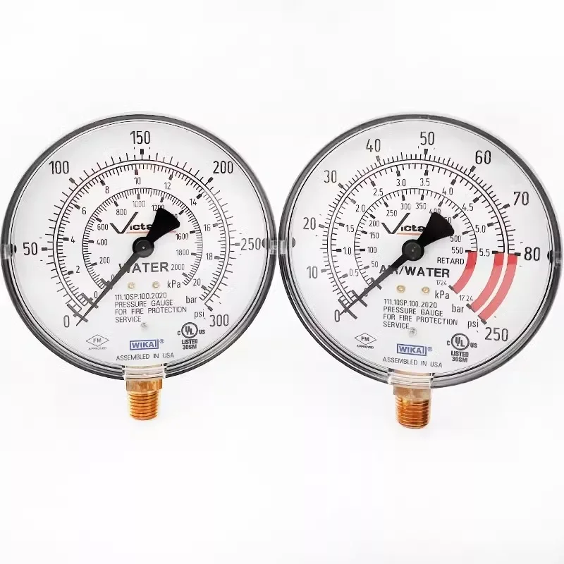 Victaulic pressure gauge inlet 0-300Psi water pressure gauge FM/UL pressure gauge 1PCS