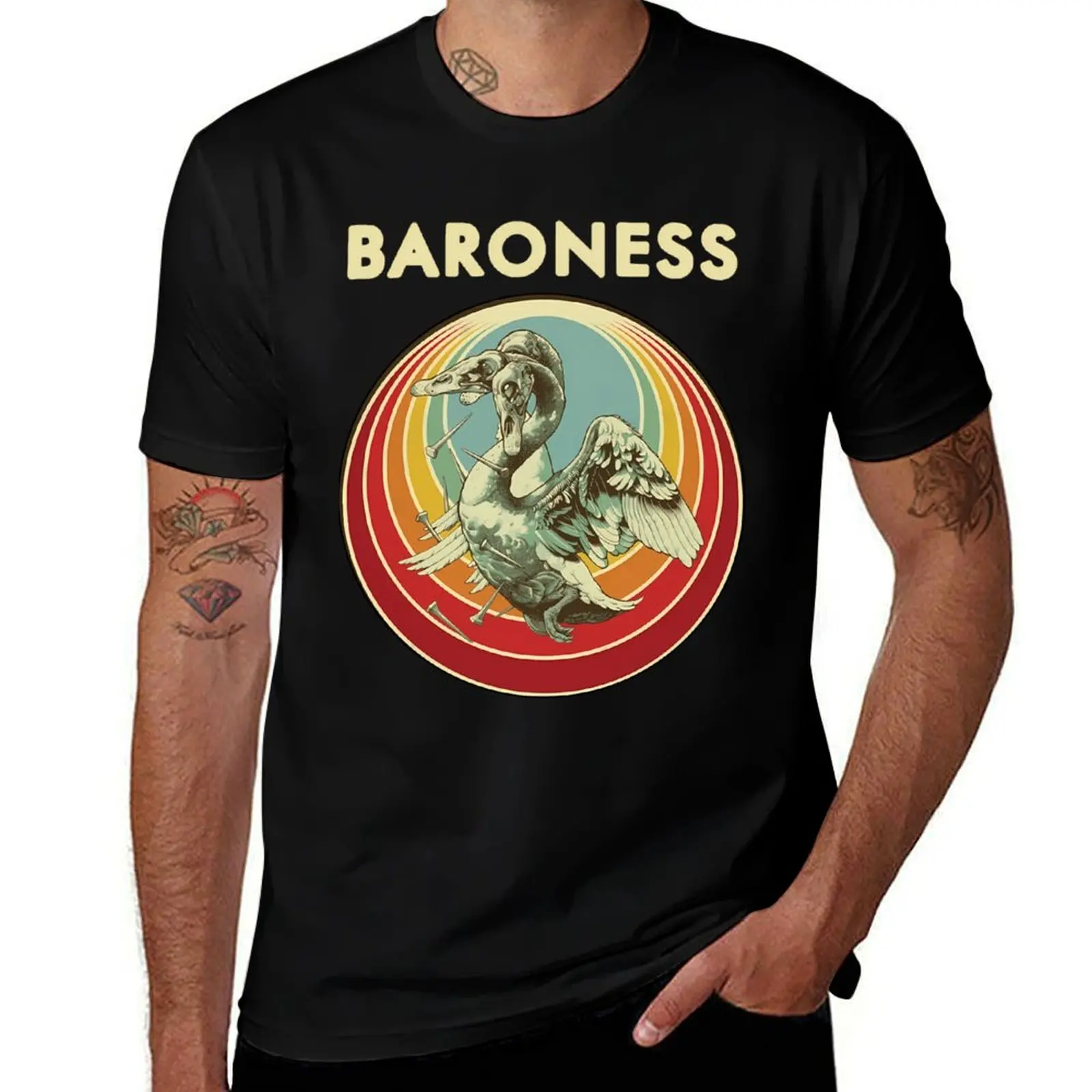 Retro Baroness Ogeechee Hymnal Metal Music Band T-Shirt Work Daily Short Sleeve Top T-Shirt