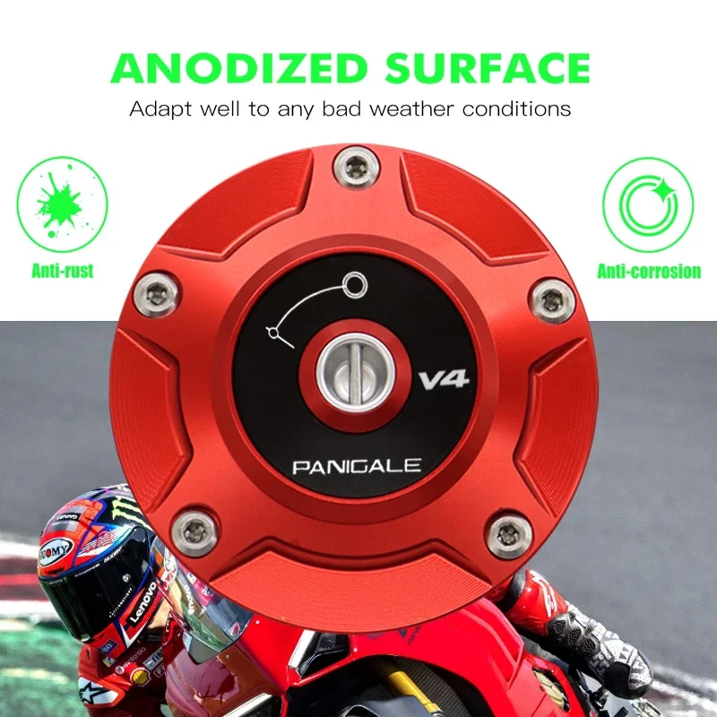 2024 New Style For DUCATI Panigale V4 V4S V4R Streetfighter V4 S Fuel Tank Cap With Key Airbox Cover Motorcycle Accessories