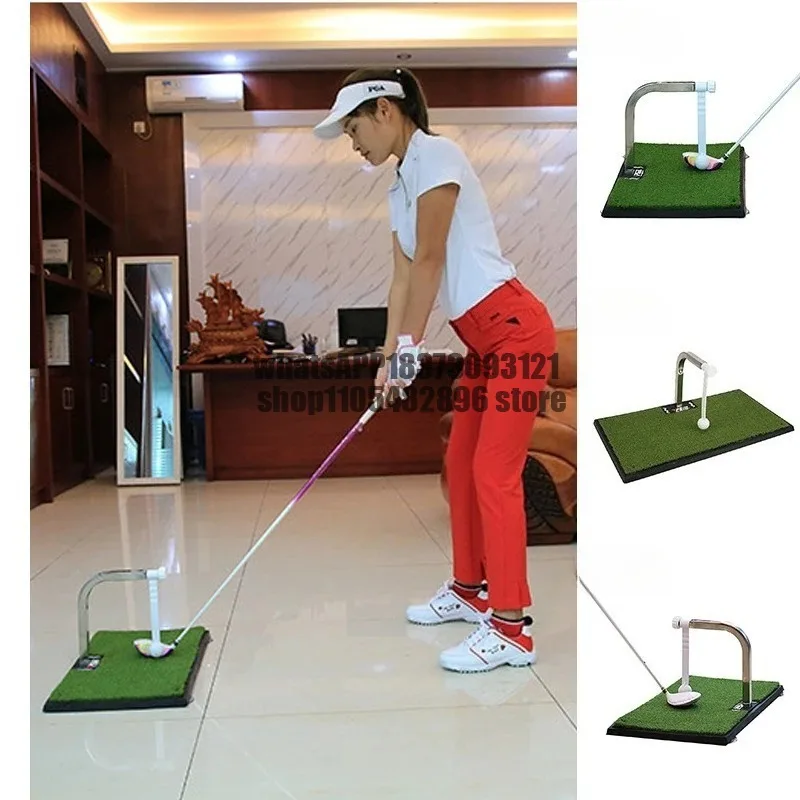 Golf Practic Swing Hitting Mat Exerciser Trainer 360 Degree Rotation Outdoor Indoor Suitable For Beginners Training Aids