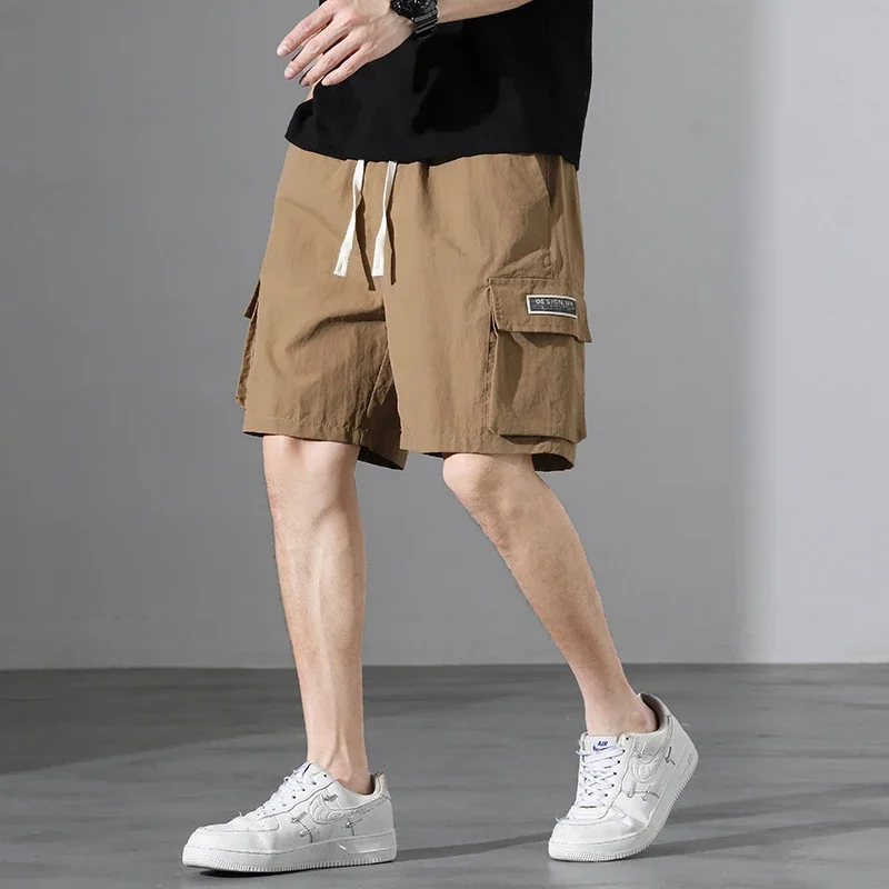 Short cargo à séchage rapide pour homme, short décontracté, coupe adt, pantalon de randonnée en plein air imperméable, grande taille, 6XL zones me, short d'été au genou