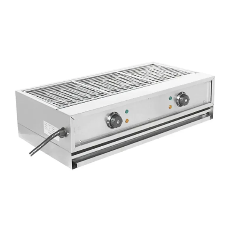 Electric grill, commercial smokeless barbecue, stainless steel Mutton shashlik, stall, barbecue, table top electric barbecue