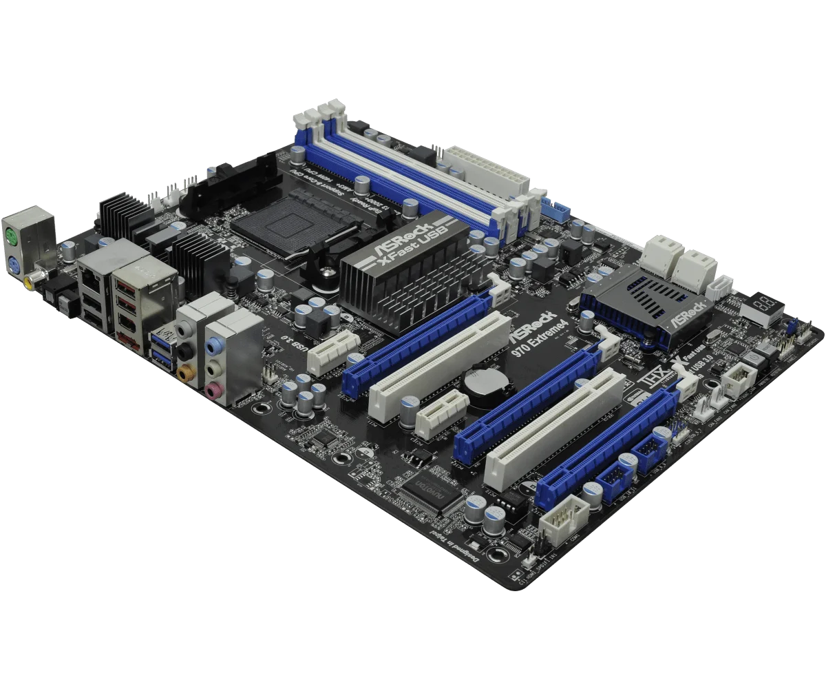 ASRock 970 Extreme4 Motherboard AMD 970 Socket AM3 AM3+ 4×DDR3 32GB  PCI-E 2.0  5×SATA III  HDMI ATX  support FX 8300 cpu