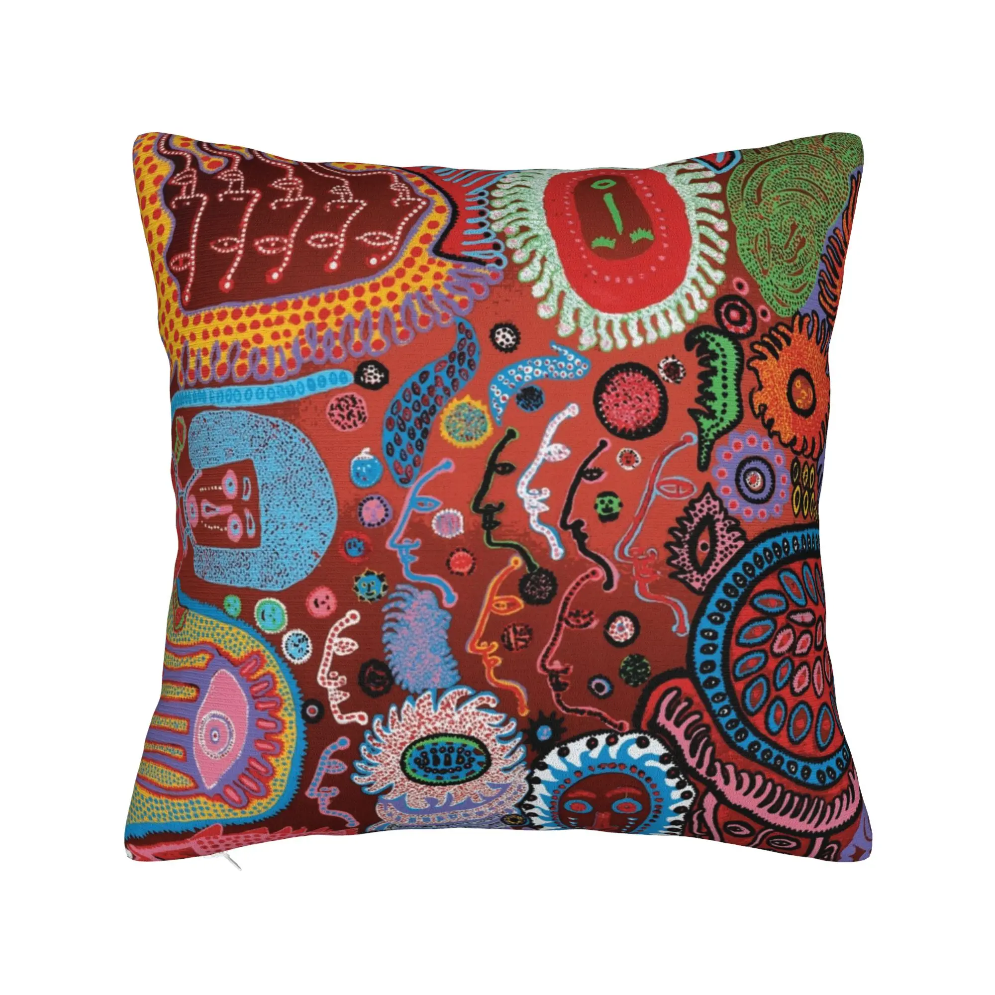 Yayoi Kusama Fungus Pillowcase Polyester Cushion Cover Gift Polka Aesthetic Pillow Case Cover Home Square 40*40cm