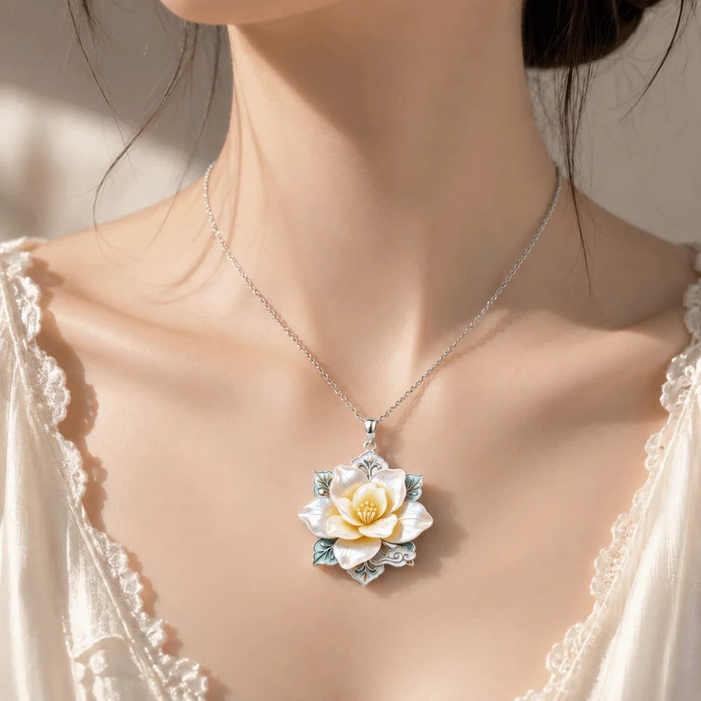 Exquisite Enamel Pendant Necklace Deer Trendy Fashion Nine-tailed Vixen Pendant Traditional Mythology Style