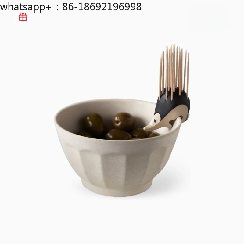 Hedgehog Toothpick Holder Cute Fun Creative Snacks Ceramic Plate Kitchen Utensils