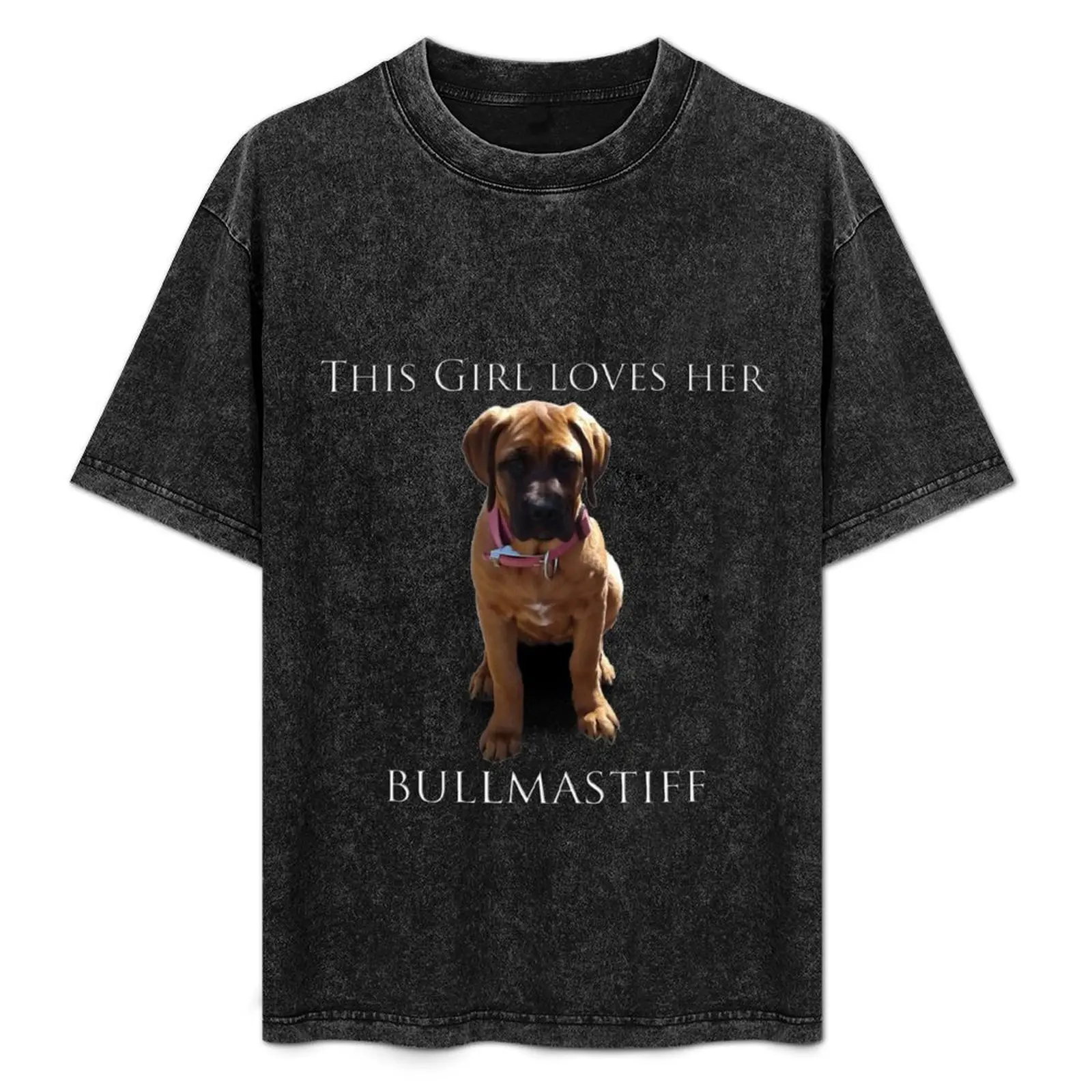 This Girl Loves Her Bullmastiff T-Shirt basketball graphic tees cotton graphic tees mens shirts graphic tee