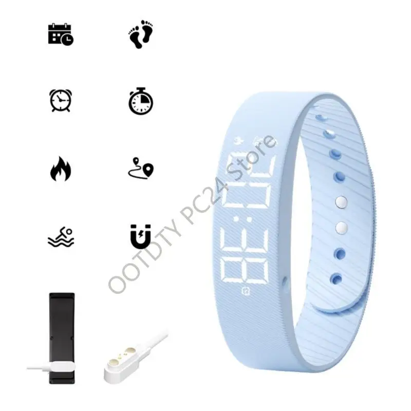 Upgraded Trembling Alarm Band, Waterproof Original Wake Up Alarm Band for Sleeper, Charging Wake-Up Step Fit