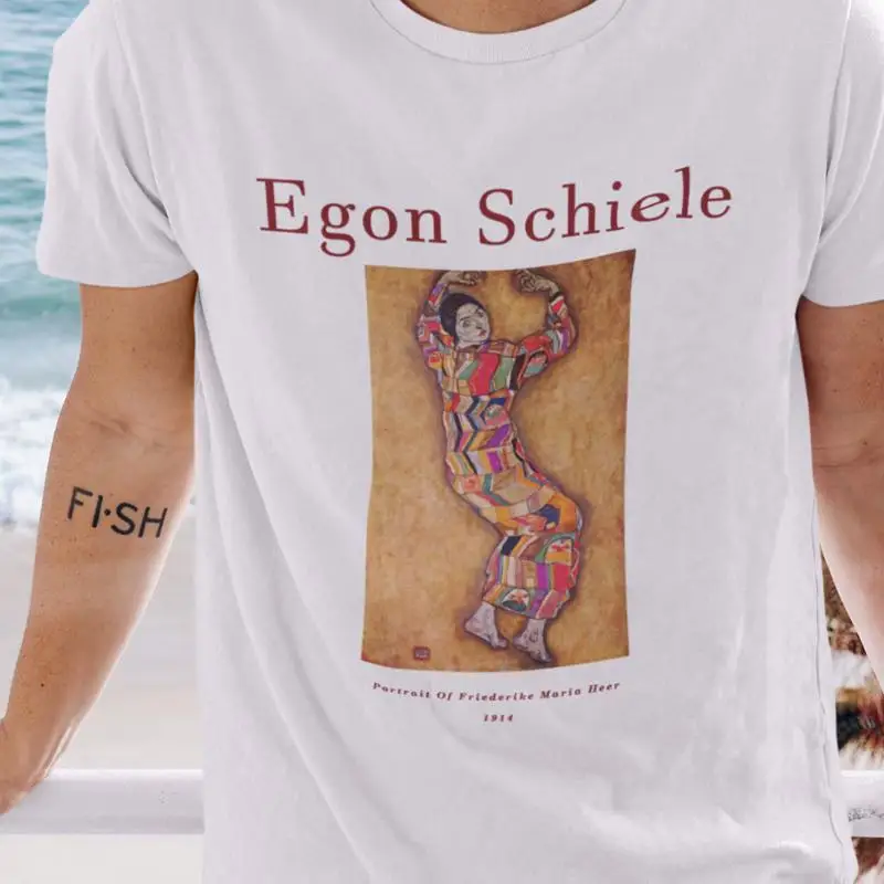 Egon Schiele T shirt Art Painting Premium Cotton