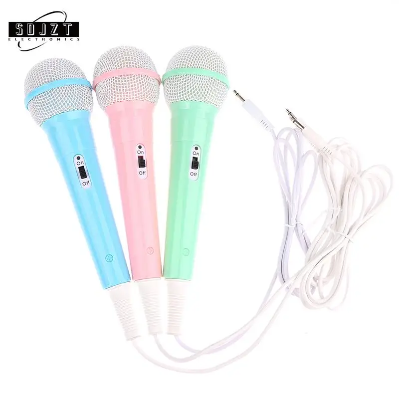 3.5mm Jack Wired Microphone Lightweight Singing Mechine Home Kids Musical Toy Easy Use No Battery Portable Handheld Microphone