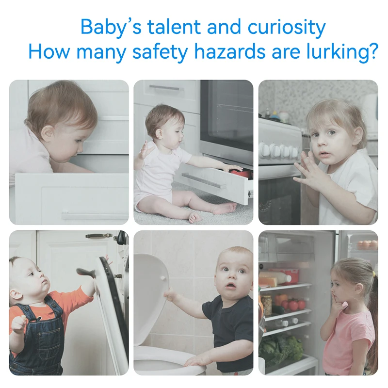 Cerraduras de gabinete de seguridad para bebés, sistema de cocina para cajones, asiento de inodoro, nevera, horno, electrodoméstico