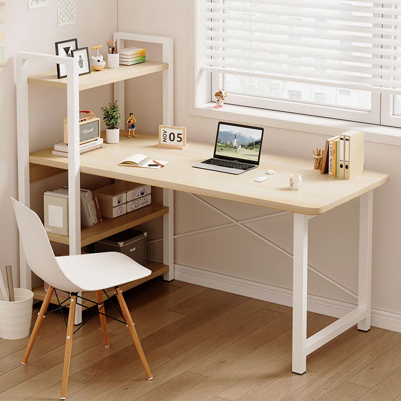 Computer desk bookshelf desk notebook table combination writing table