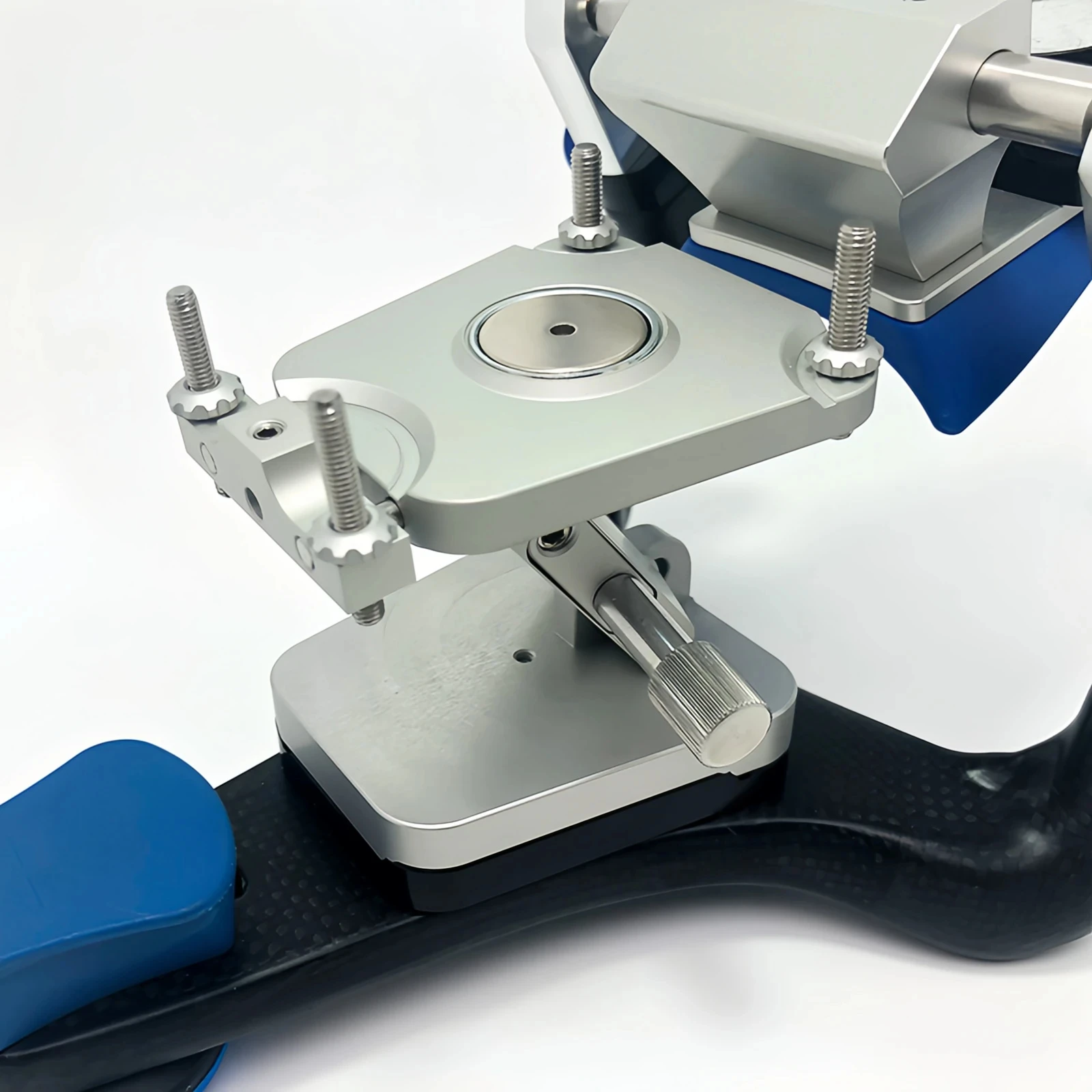 Dental Model Surveyor, Adjustable Dental Lab Model Mounting Jig with Magnetic Base & Fixing Screws for Articulator Model Work