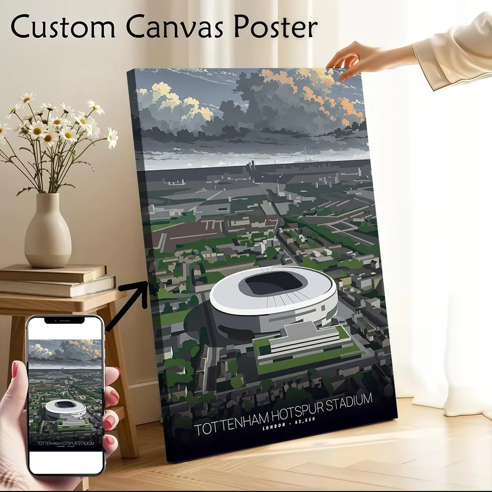 Lilywhites Under Floodlights Canvas Poster Wall Art Customizable High Quality Printed Picture for Modern Home Decorations Mural